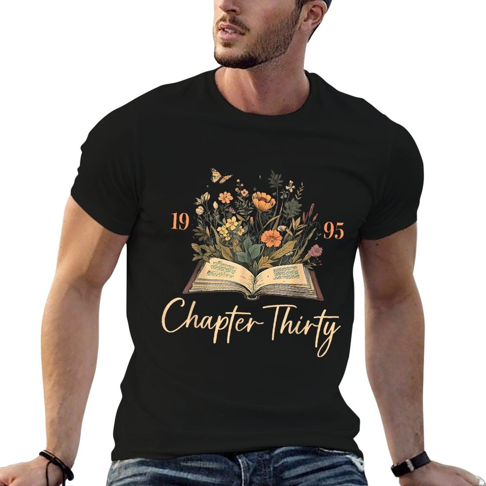 1995 Chapter Thirty 30th Birthday Wildflower Book 30 Yrs Old  Polyester Blend T-Shirt