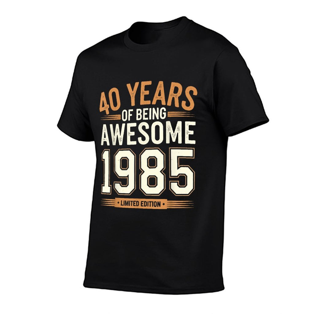 40 Year Birthday Decorations Men Gag 40yr 1985 40th Birthday  Cotton T-Shirt