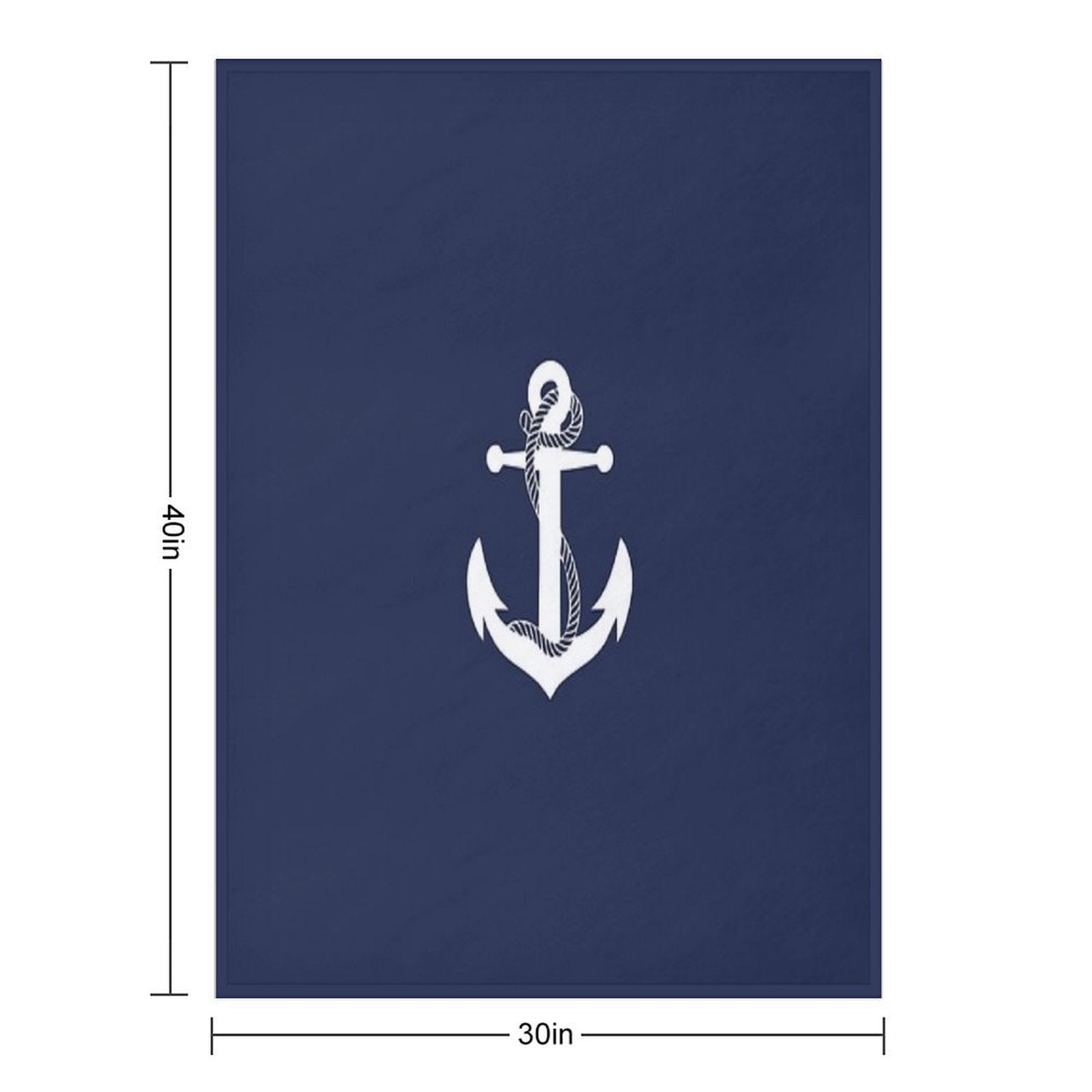 Anchor White Lightweight Throw Blanket