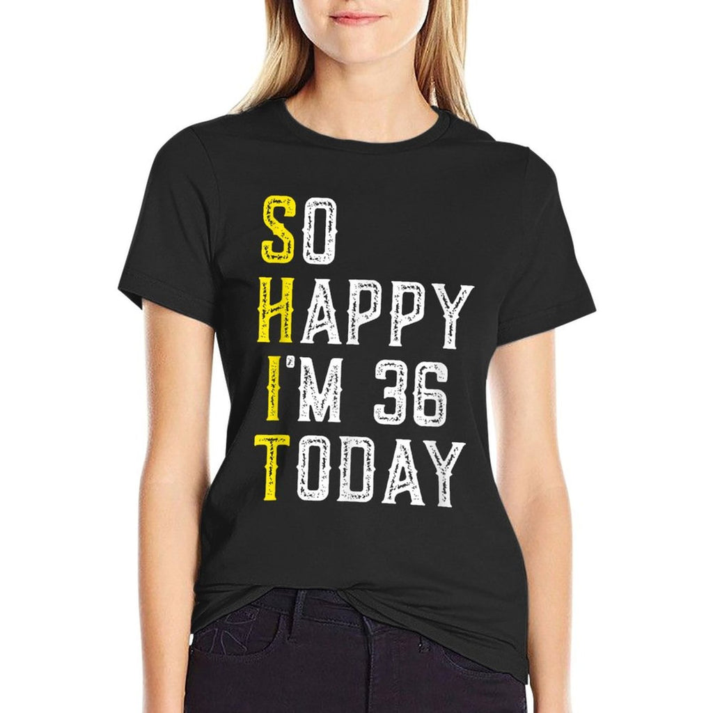 35 Year Old Sarcastic Funny 35th Birthday  Trendy Pattern T-Shirt