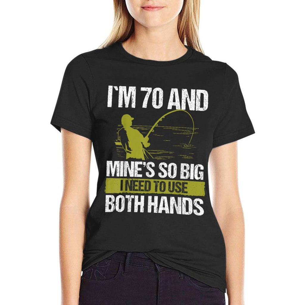 70 Year Old Fishing Lure Fisherman Rod Funny 70 Birthday  Tagless Design T-Shirt