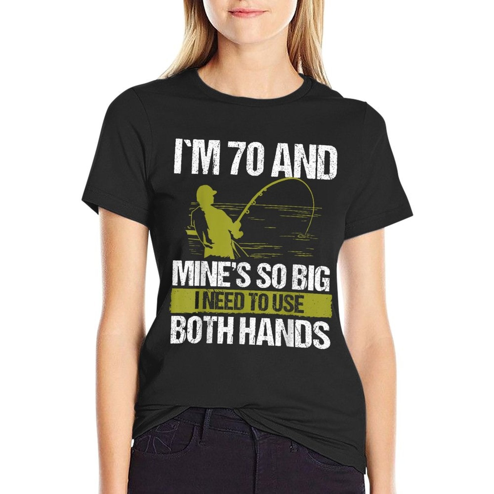 70 Year Old Fishing Lure Fisherman Rod Funny 70 Birthday  Tagless Design T-Shirt