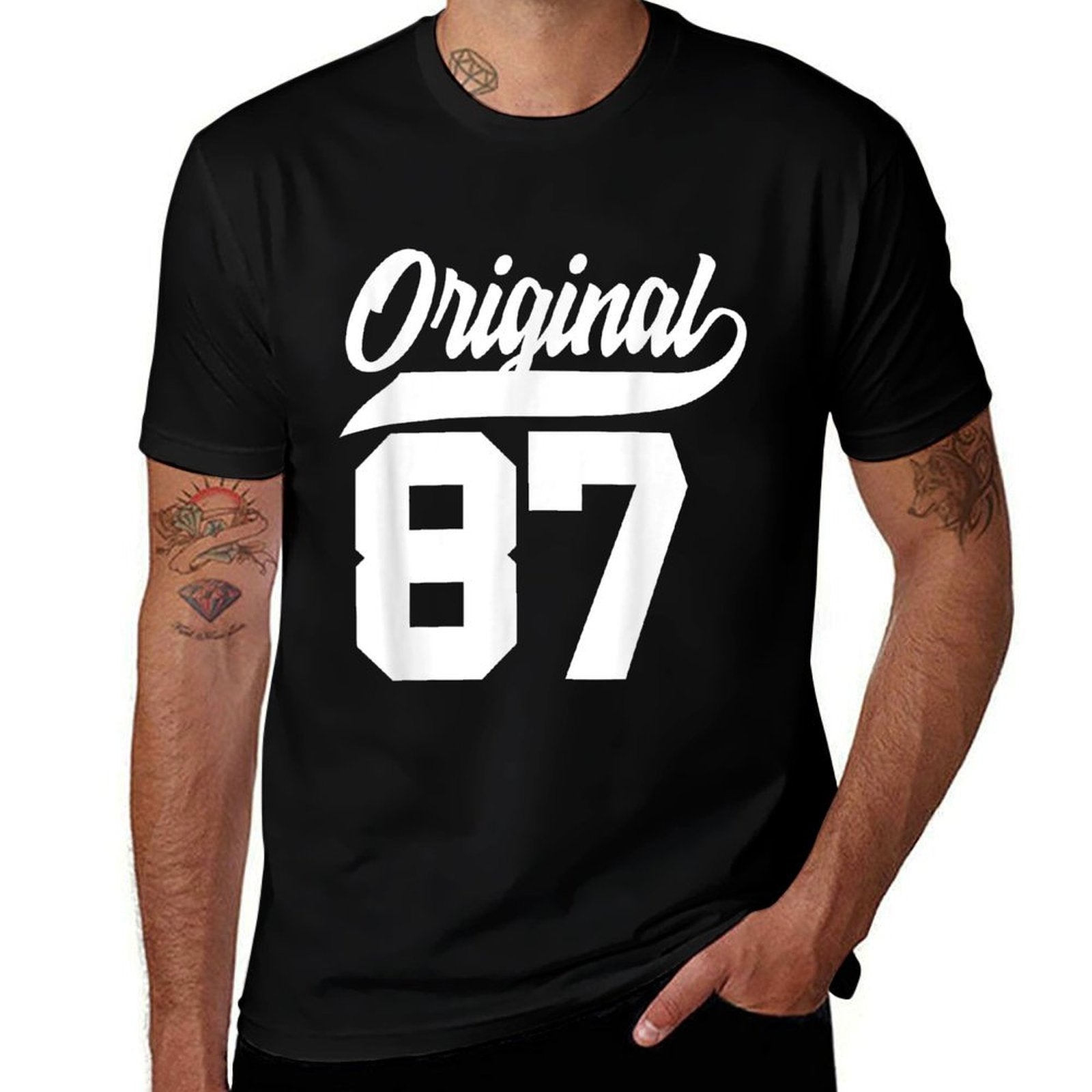 38th Birthday Gift Man Woman Original Vintage Born 1987  Durable T-Shirt