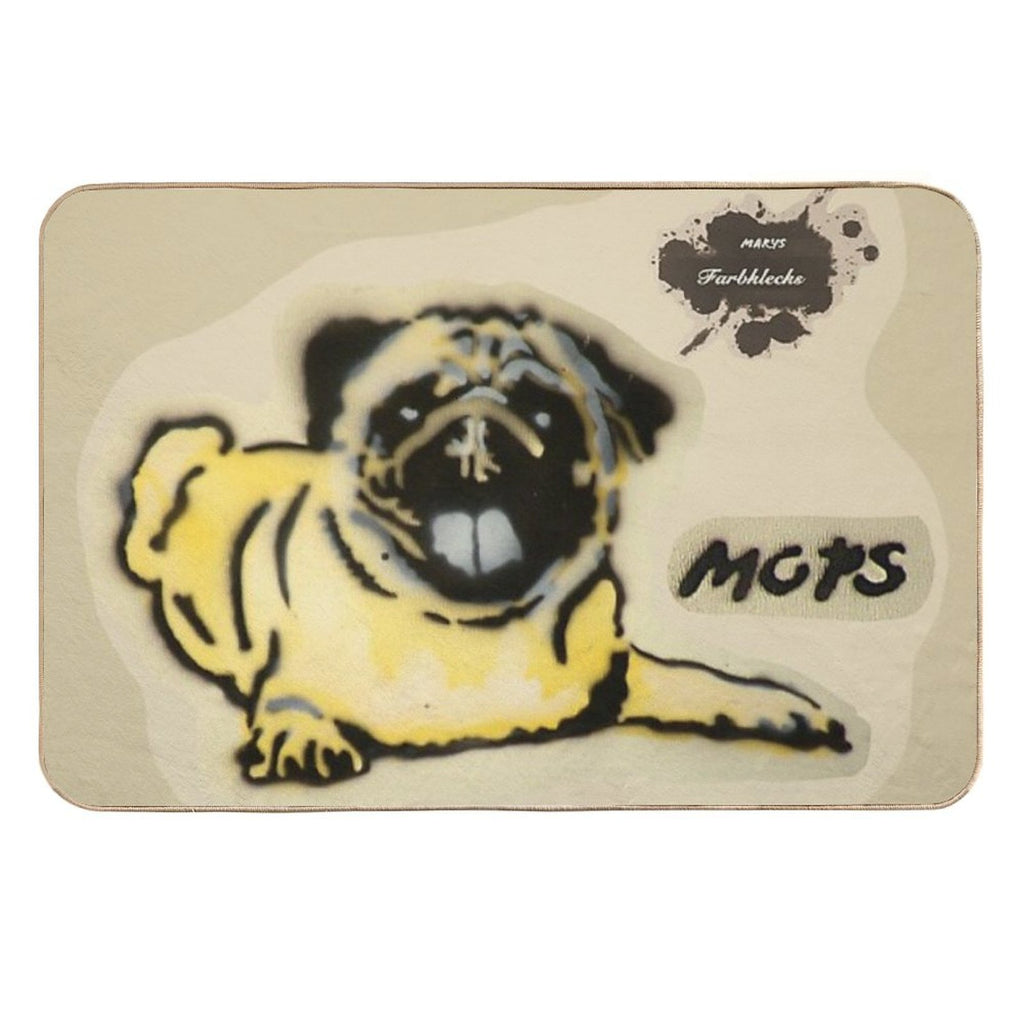 A Lying Pug  Pet-Safe Bath Mat