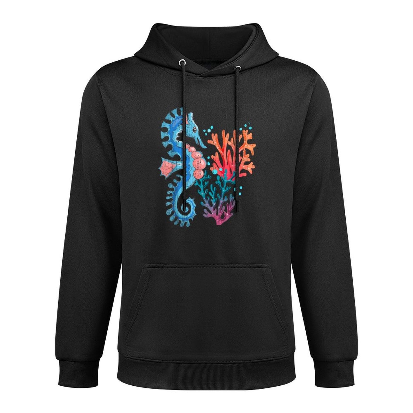 Aquarium Animal Ocean Fish Lover Sea Creature Seahorse Medium-Weight Fabric Hoodie