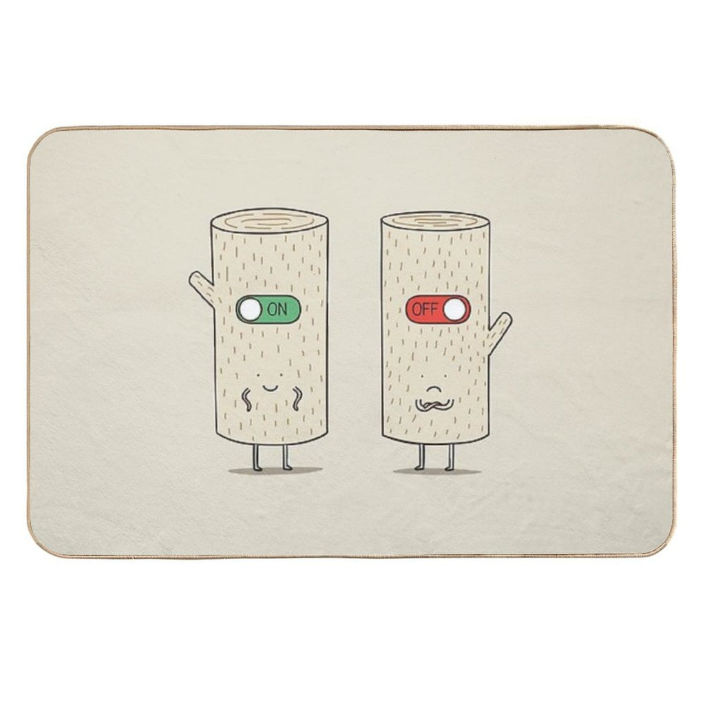 Log on And Log Off  Absorbent Bath Mat