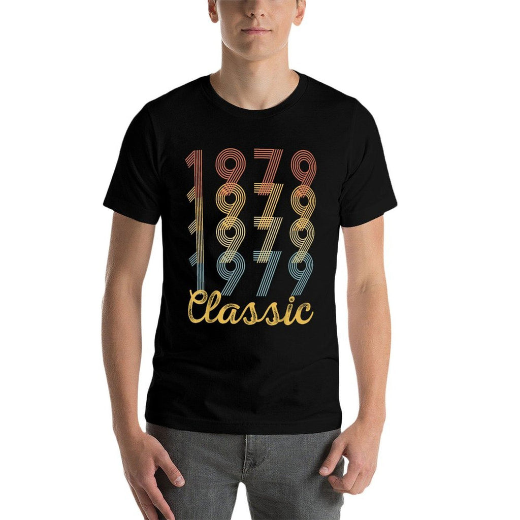 40th Birthday Gift Vintage 1979 Classic Men Women  Slim-fit Cut T-Shirt
