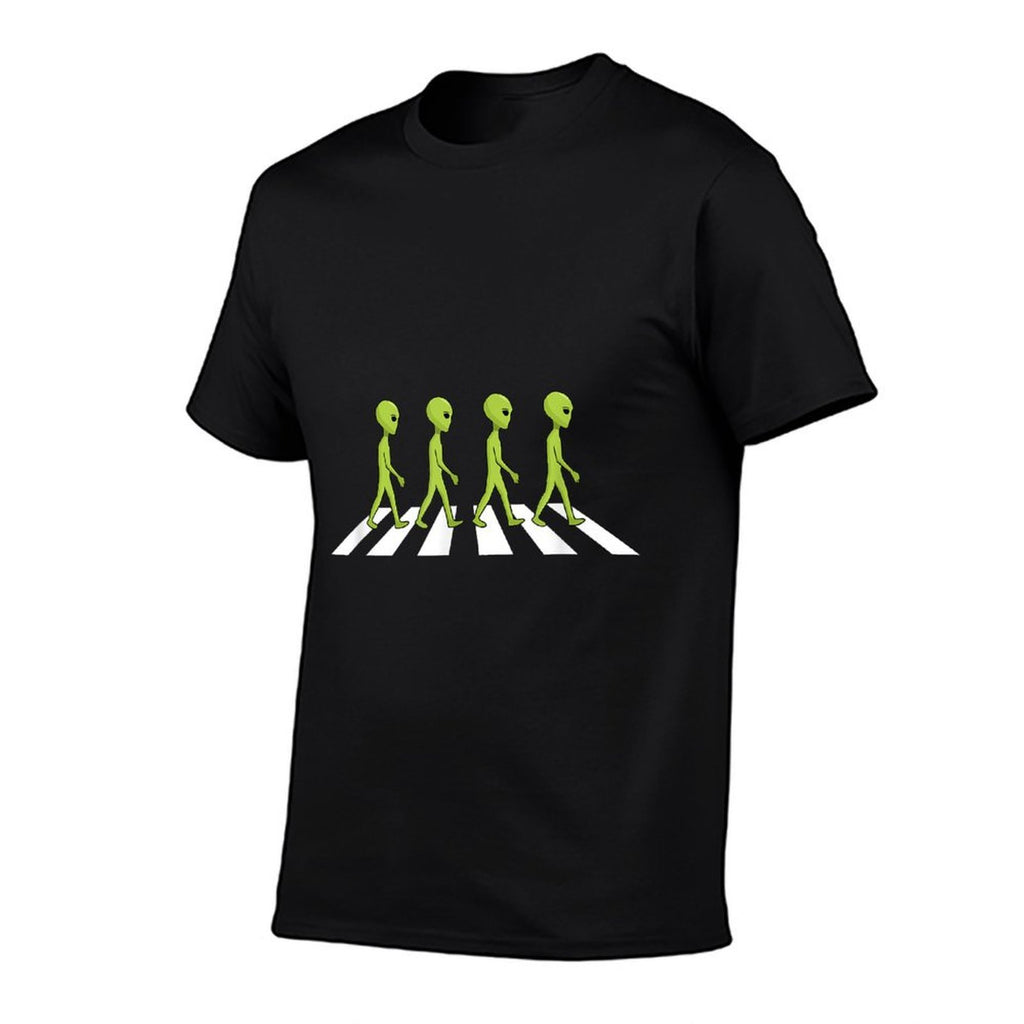 Aliens Crossing And Walking Across Road Funny  Classic T-Shirt