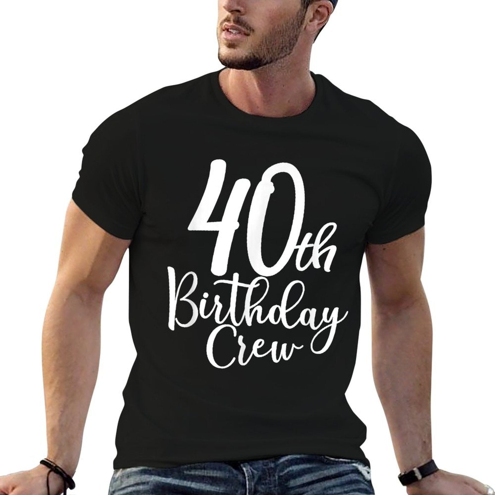40th Birthday Crew 40 Years Old Matching Group Party  Breathable T-Shirt