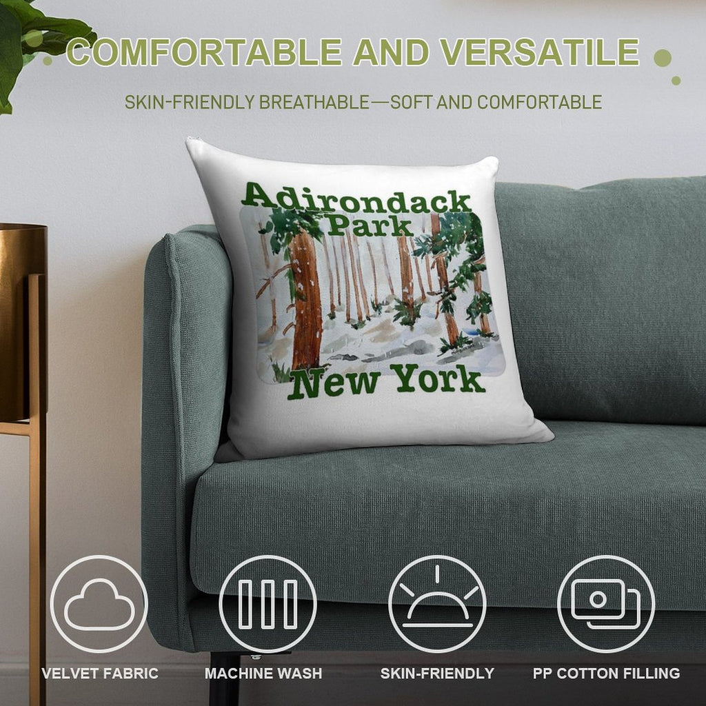 Adirondack Park, New York Soft Gift Ready Throw Pillow