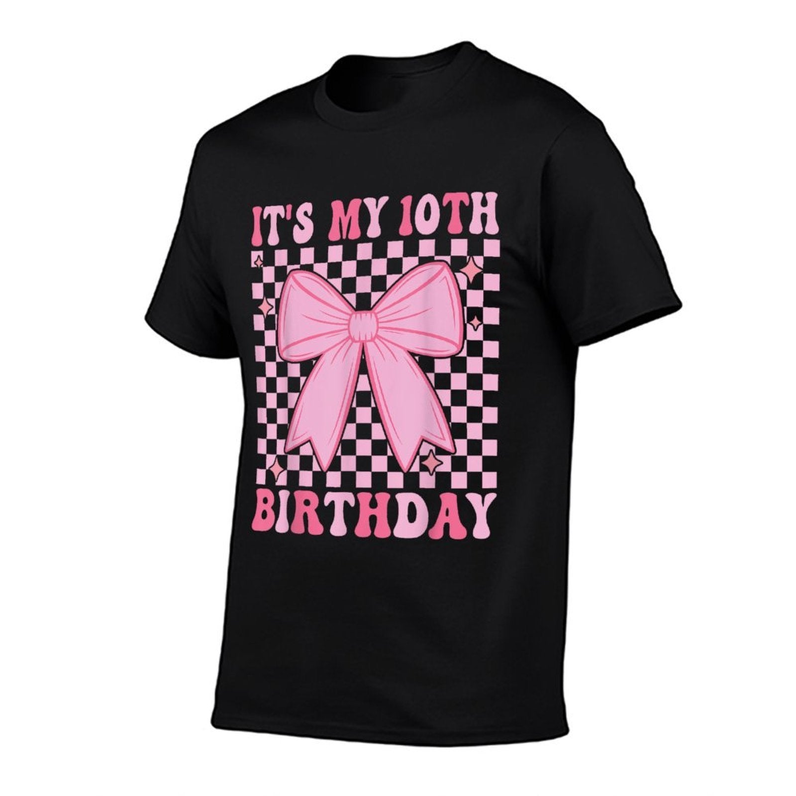 10th Coquette Themed Birthday Ten Year Old Girl Bow  Lightweight T-Shirt