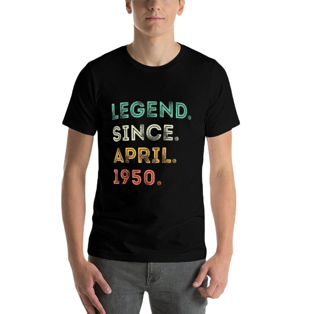 75 Years Old Legend Since April 1950 75th Birthday  Polyester Blend T-Shirt