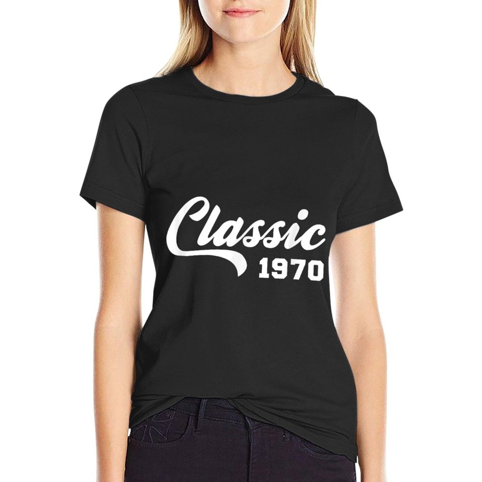 50th Birthday 1970 Vintage Retro Classic Idea  Heathered Texture T-Shirt