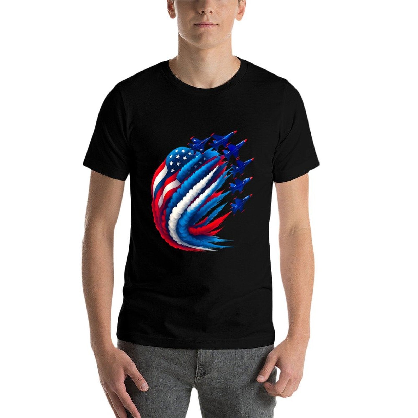 Air Force American Patriotic Red White Blue 4th Of July  Soft T-Shirt