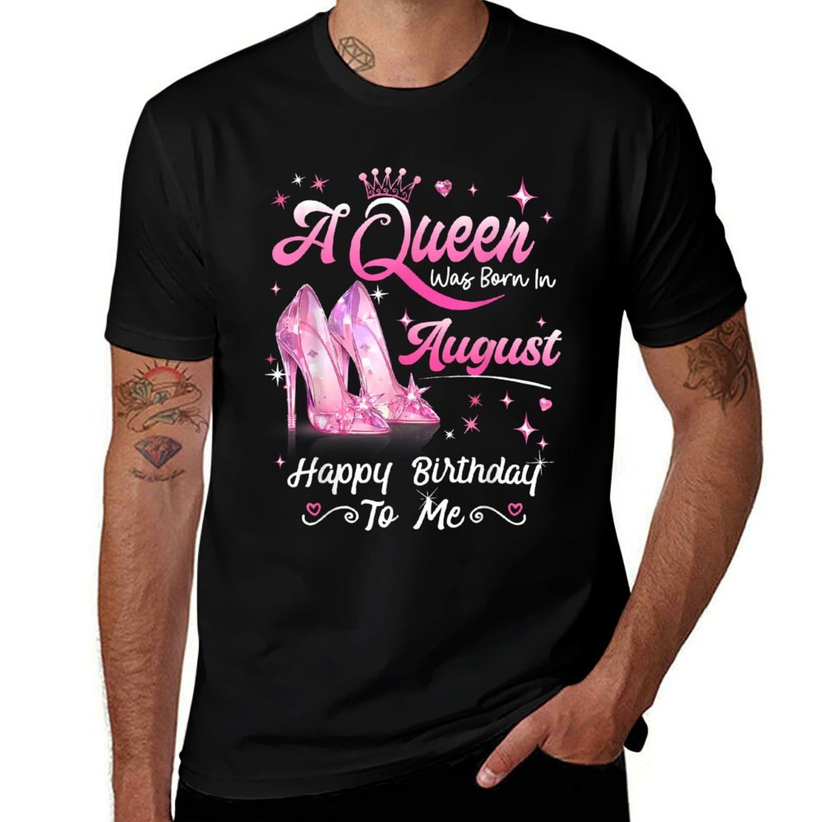 A Queen Was Born In August Happy Birthday To Me Bday Girl  Soft T-Shirt