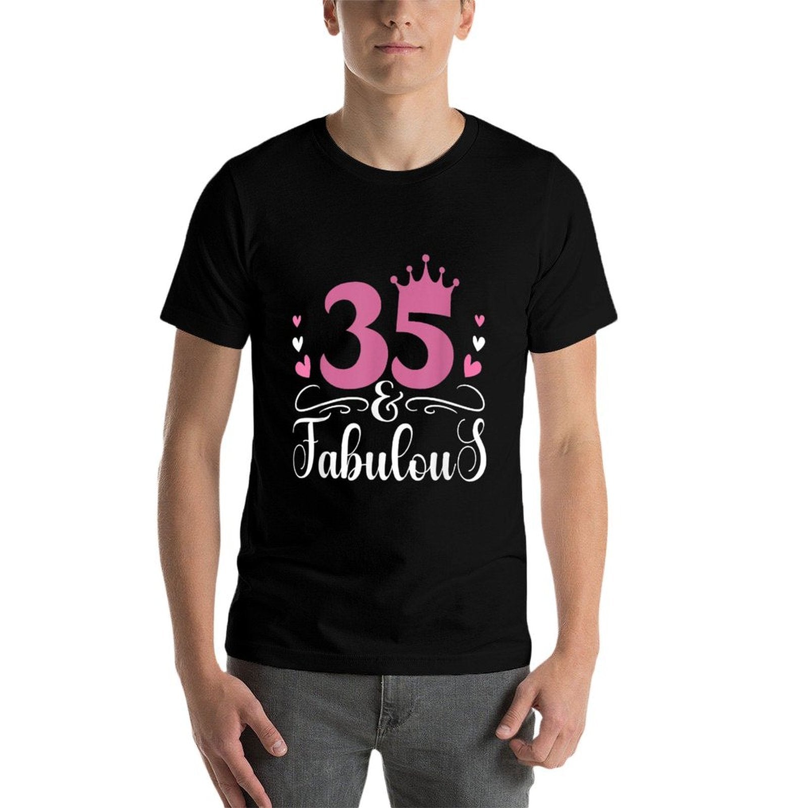 35 & Fabulous Queen Crown 35 Year Old 35th Birthday  Odor-resistant T-Shirt