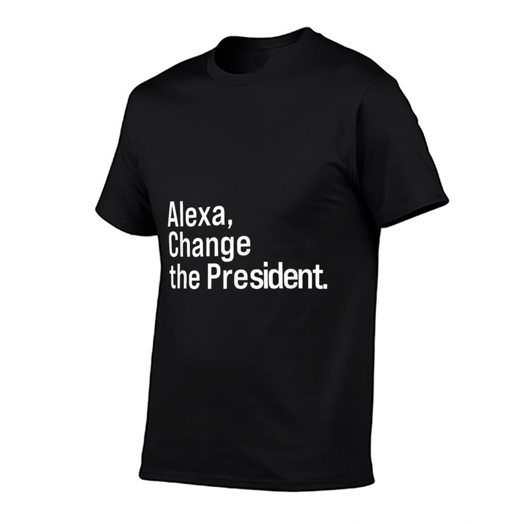 Alexa, Change The President Anti Trump Funny  Polyester Blend T-Shirt
