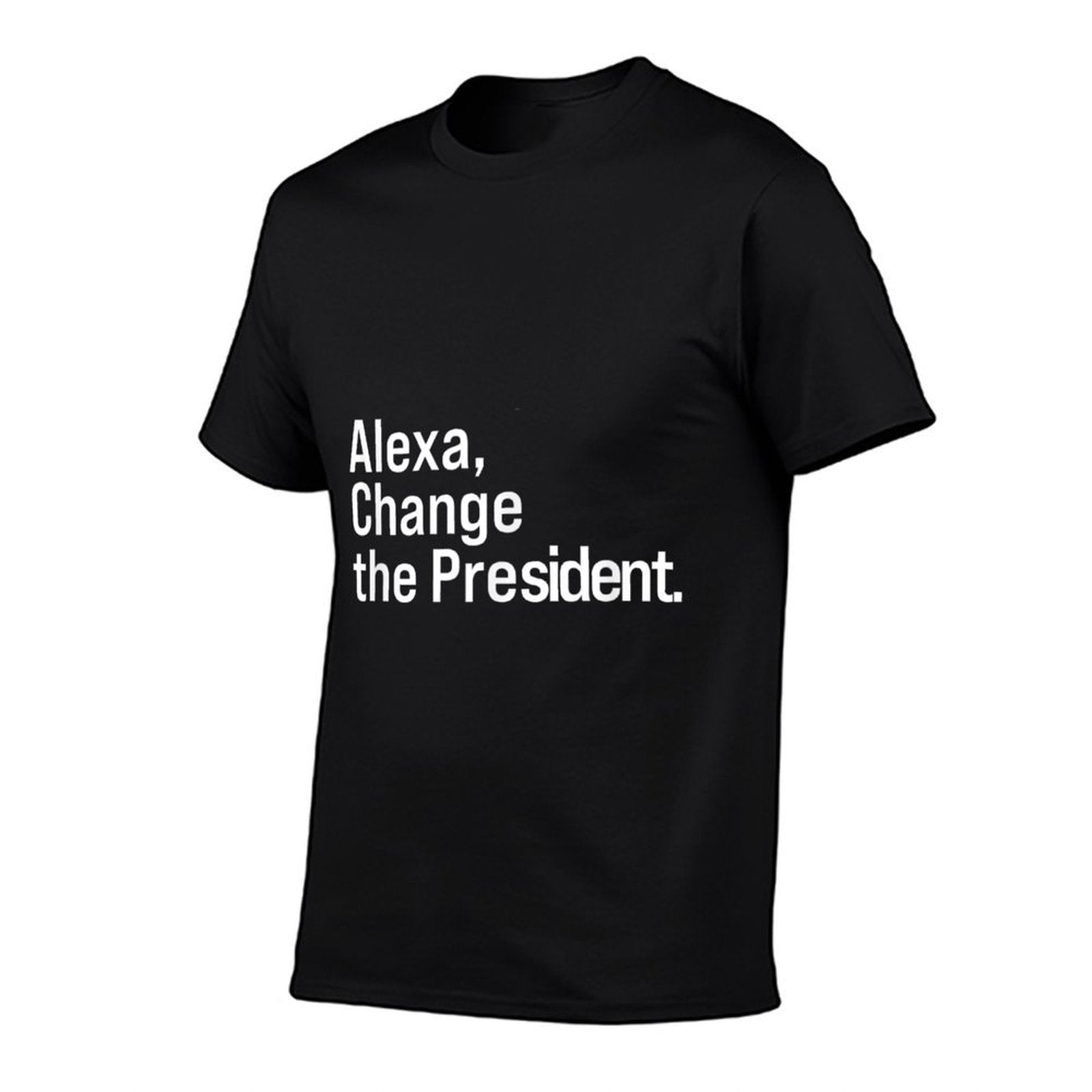 Alexa, Change The President Anti Trump Funny  Polyester Blend T-Shirt