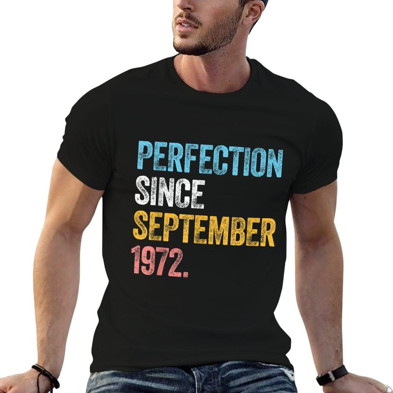 50 Years Old Gifts Perfection September 1972 50th Birthday  Lightweight T-Shirt