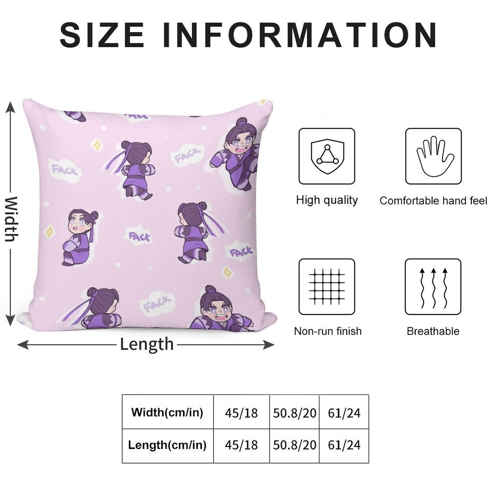 Angry Little Grape Soft Skin-Friendly Throw Pillow