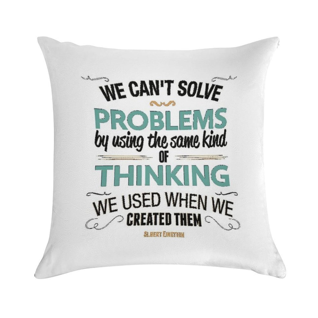 Albert Einstein Soft Hidden Zipper Throw Pillow