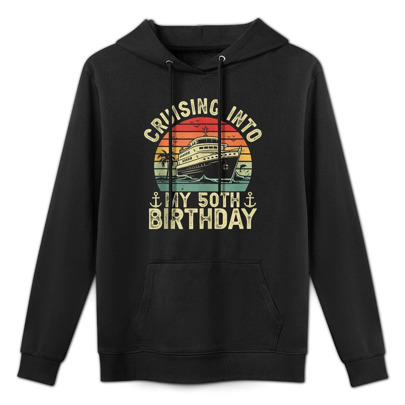 50 Years Old Birthday Cruising Into My 50th Birthday Cruise Versatile Streetwear Hoodie