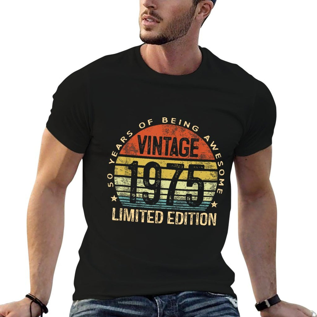 50 Year Old Gifts Vintage 1975 Limited Edition 50th Birthday  Wrinkle-resistant T-Shirt
