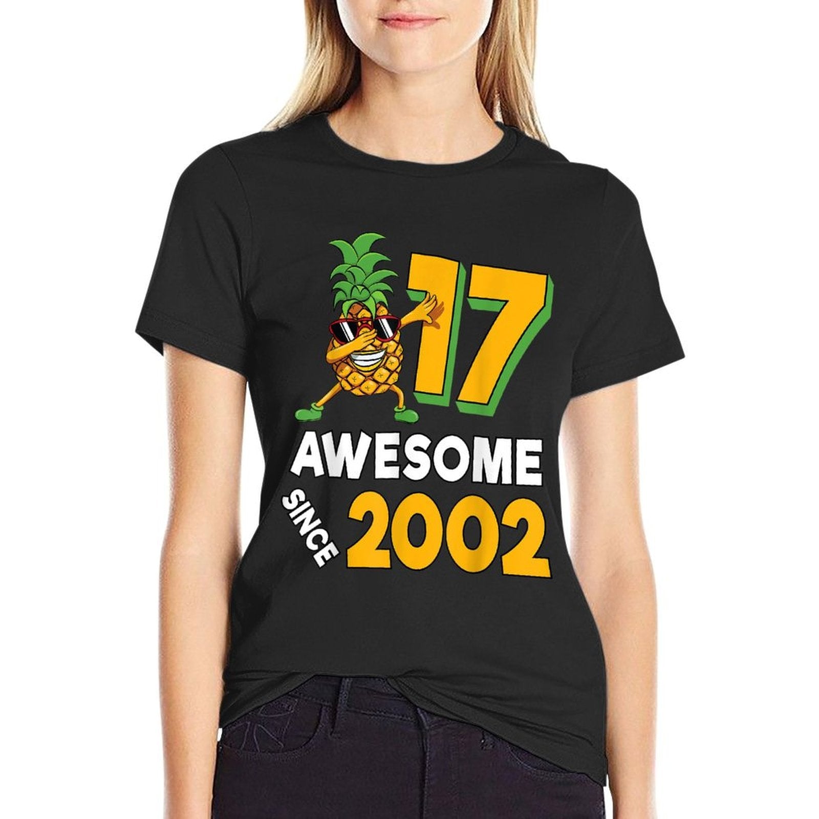 17th Birthday Pineapple Dabbing Gift For 17 Years Oldns  Tagless Design T-Shirt