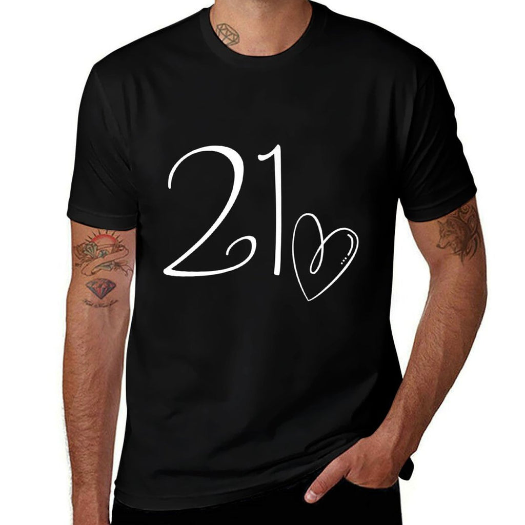 21st Birthday Girl 21 Years Old 21st Birthday Premium  Trendy Pattern T-Shirt