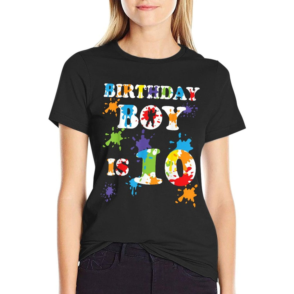10 Year Old Paintball Birthday Party 10th Birthday 2011  Eco-friendly Material T-Shirt