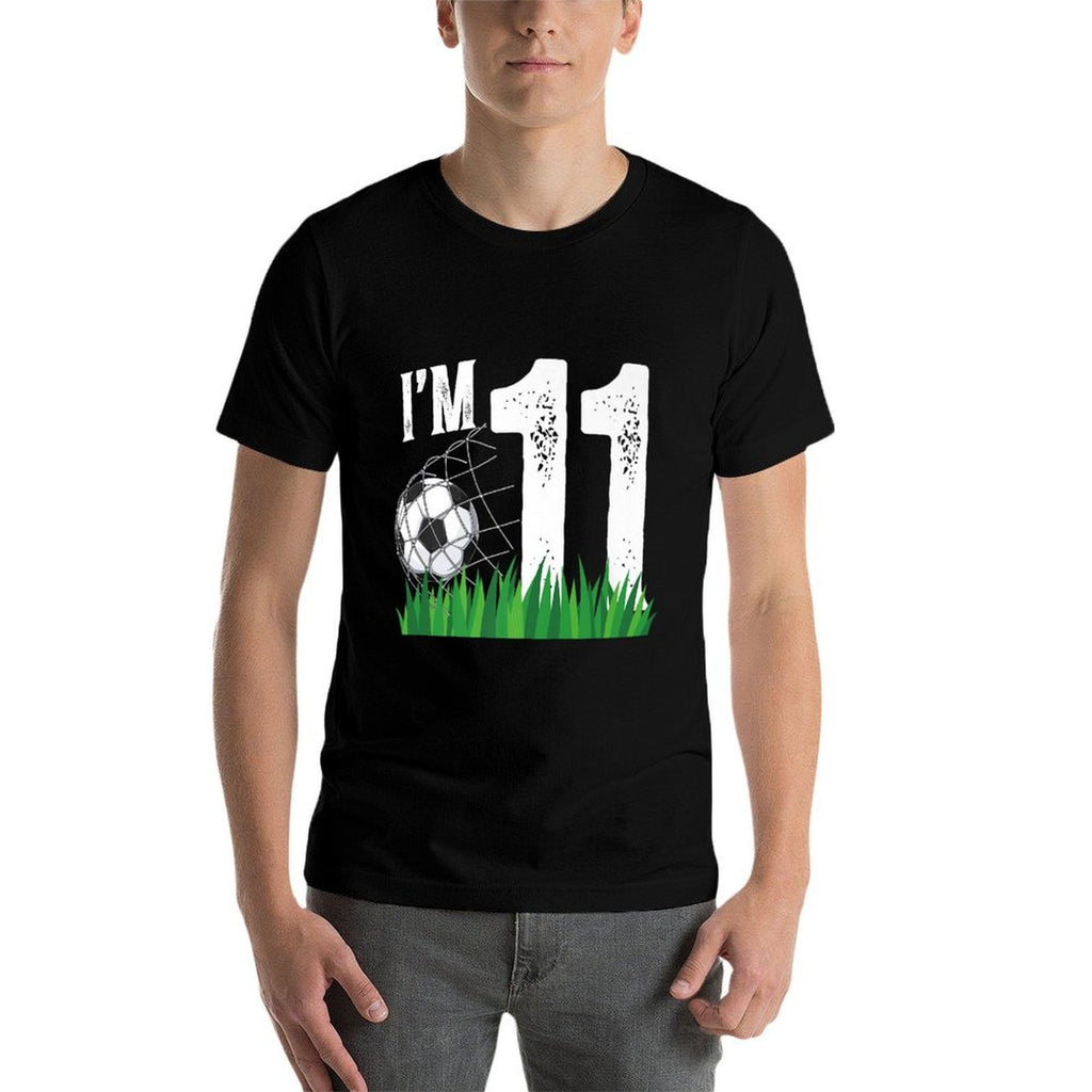11th Soccer Birthday Party Eleven Year Old Soccer Player Premium  Heathered Texture T-Shirt