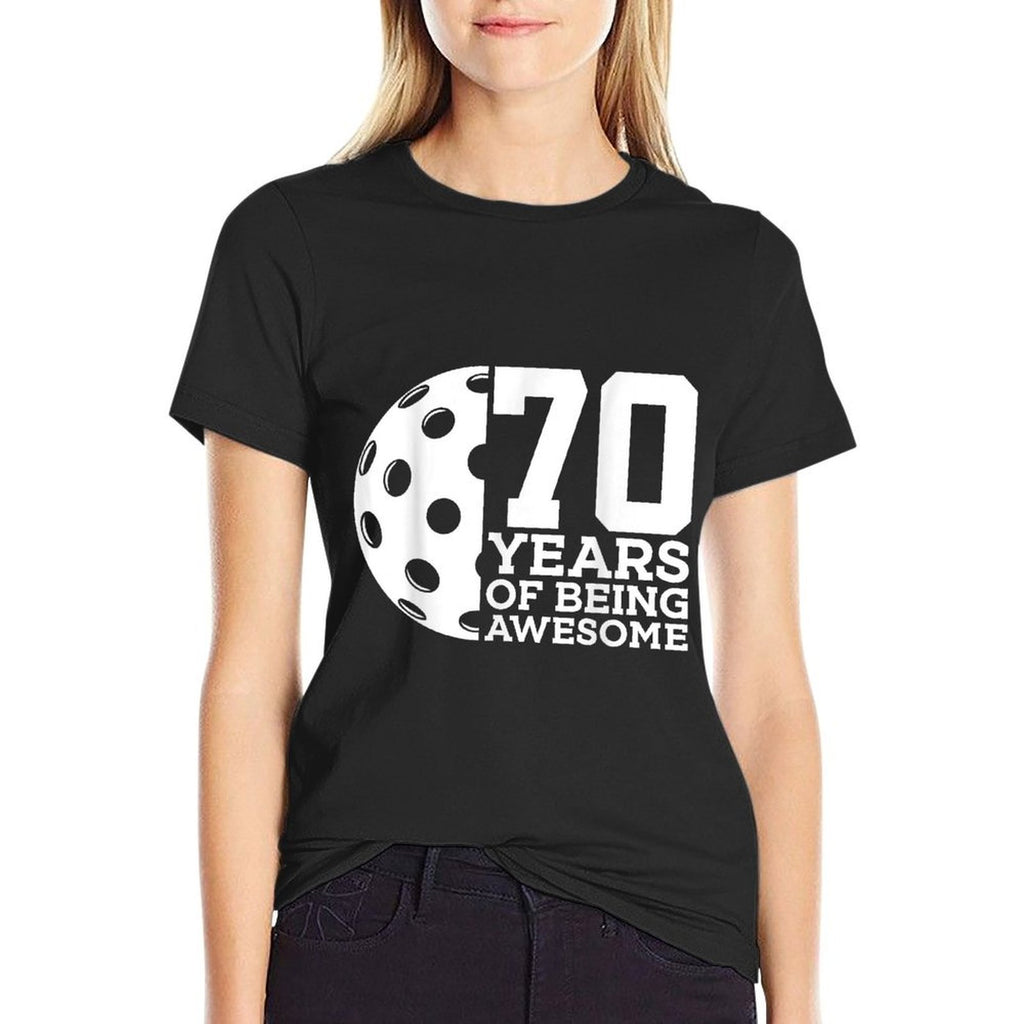 70 YEARS OF BEING AWESOME PICKLEBALL 70TH BIRTHDAY  Eco-friendly Material T-Shirt