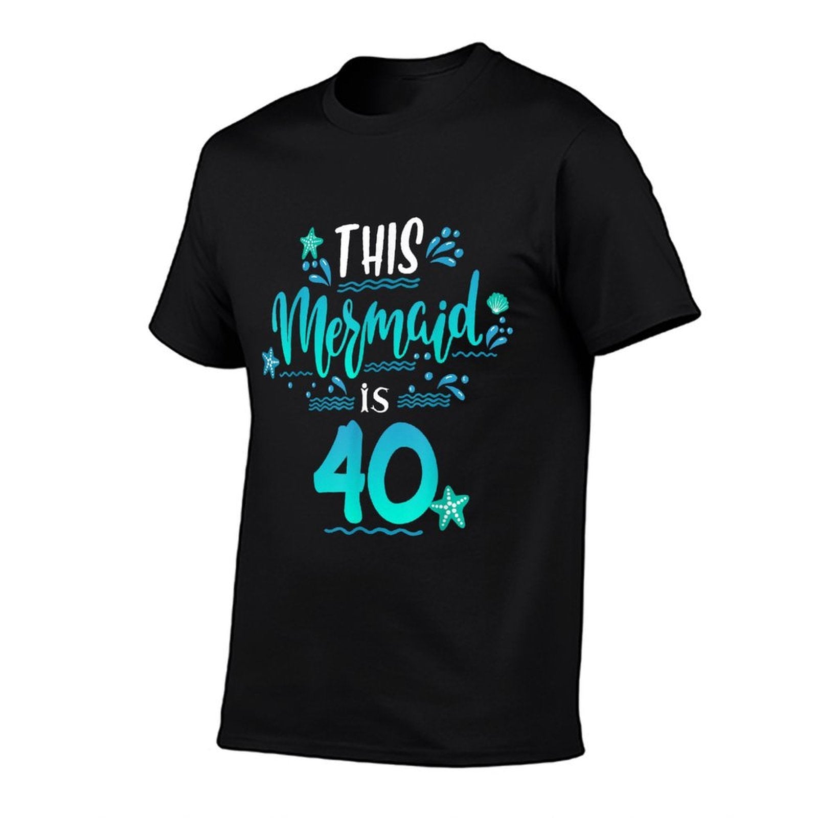 40th Birthday Funny This Mermaids Is 40 Gift  Polyester Blend T-Shirt