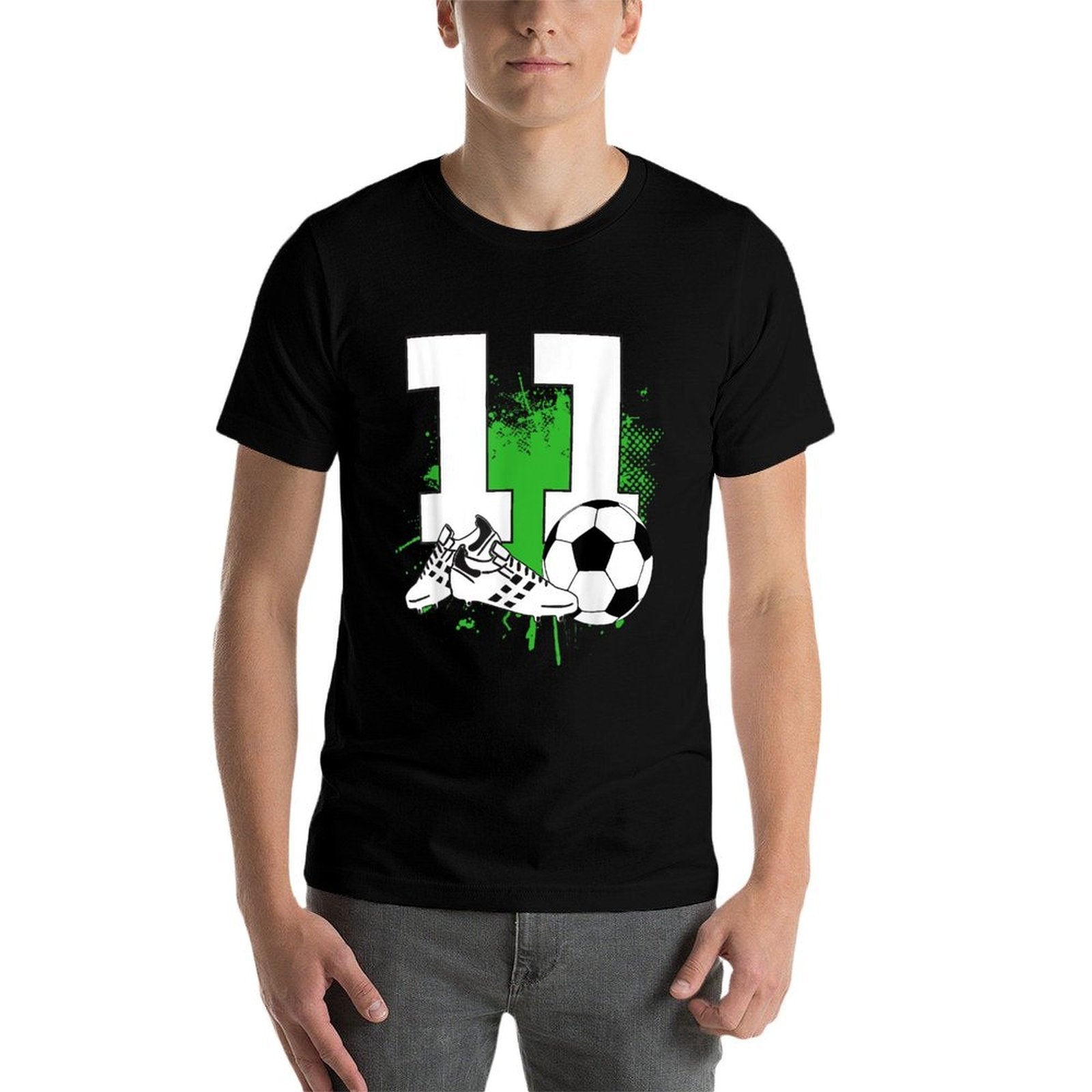 11st Birthday Boy 11 Years Footballer Football Birthday  Lightweight T-Shirt