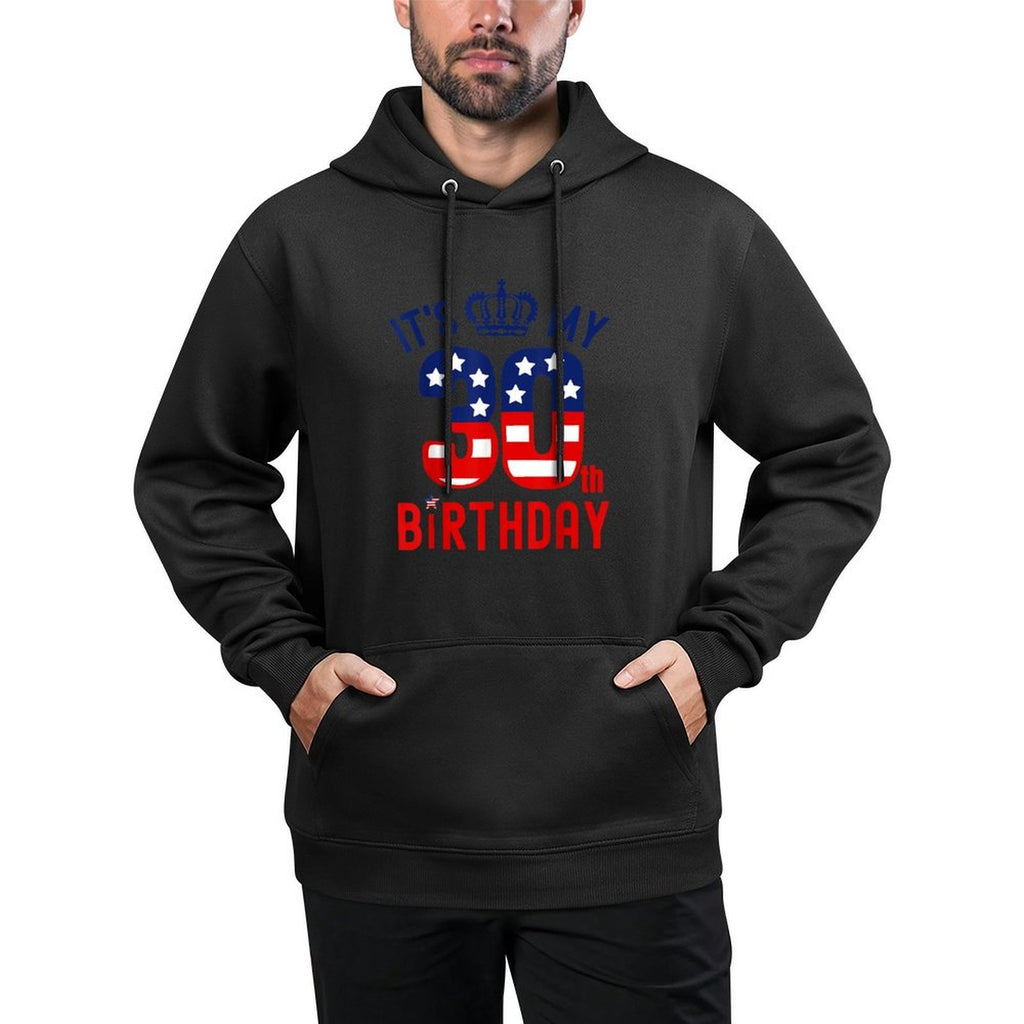 30 Year Old Patriotic Happy Birthday Its My 30th Birthday Breathable Fabric Hoodie