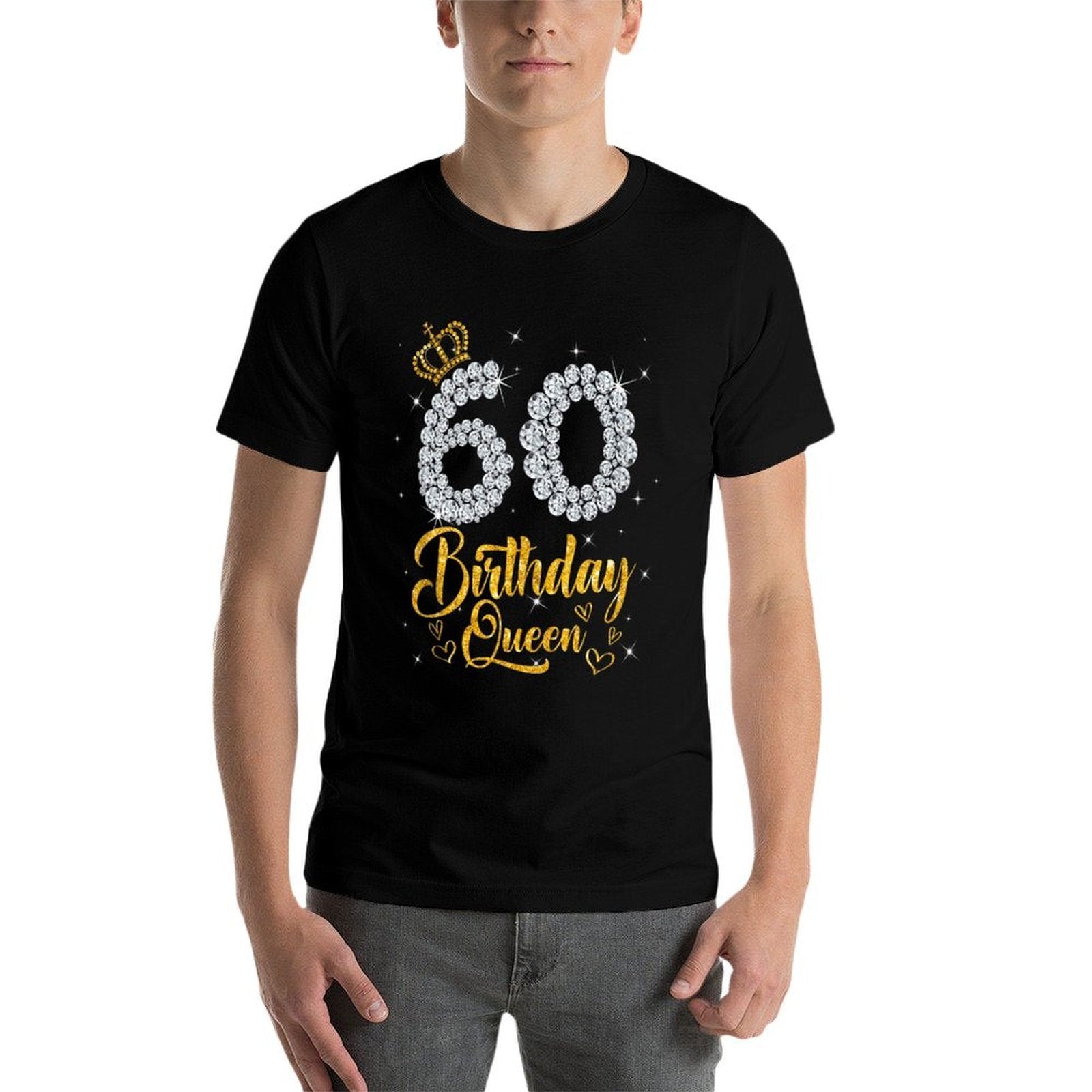 60th Birthday Queen 60 Years Old Women Girls Diamond Crown  Vintage-inspired T-Shirt