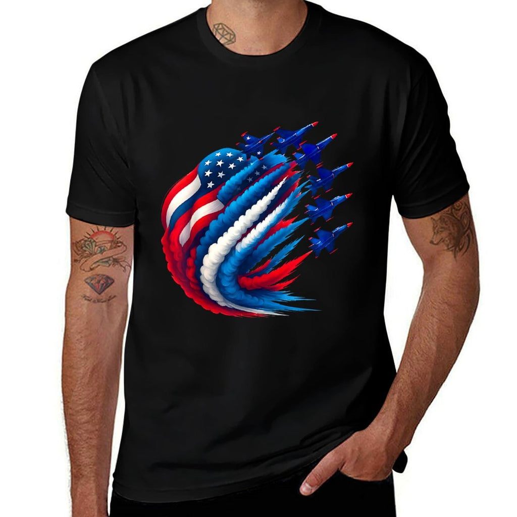 Air Force American Patriotic Red White Blue 4th Of July  Soft T-Shirt