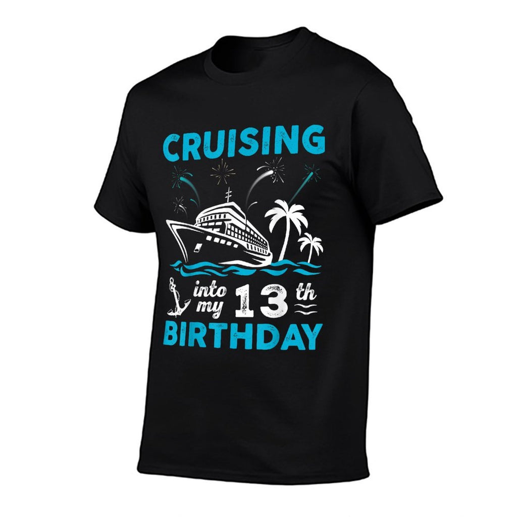 13 Year Old Birthday Cruising Into My 13th Birthday Cruise  Trendy Pattern T-Shirt