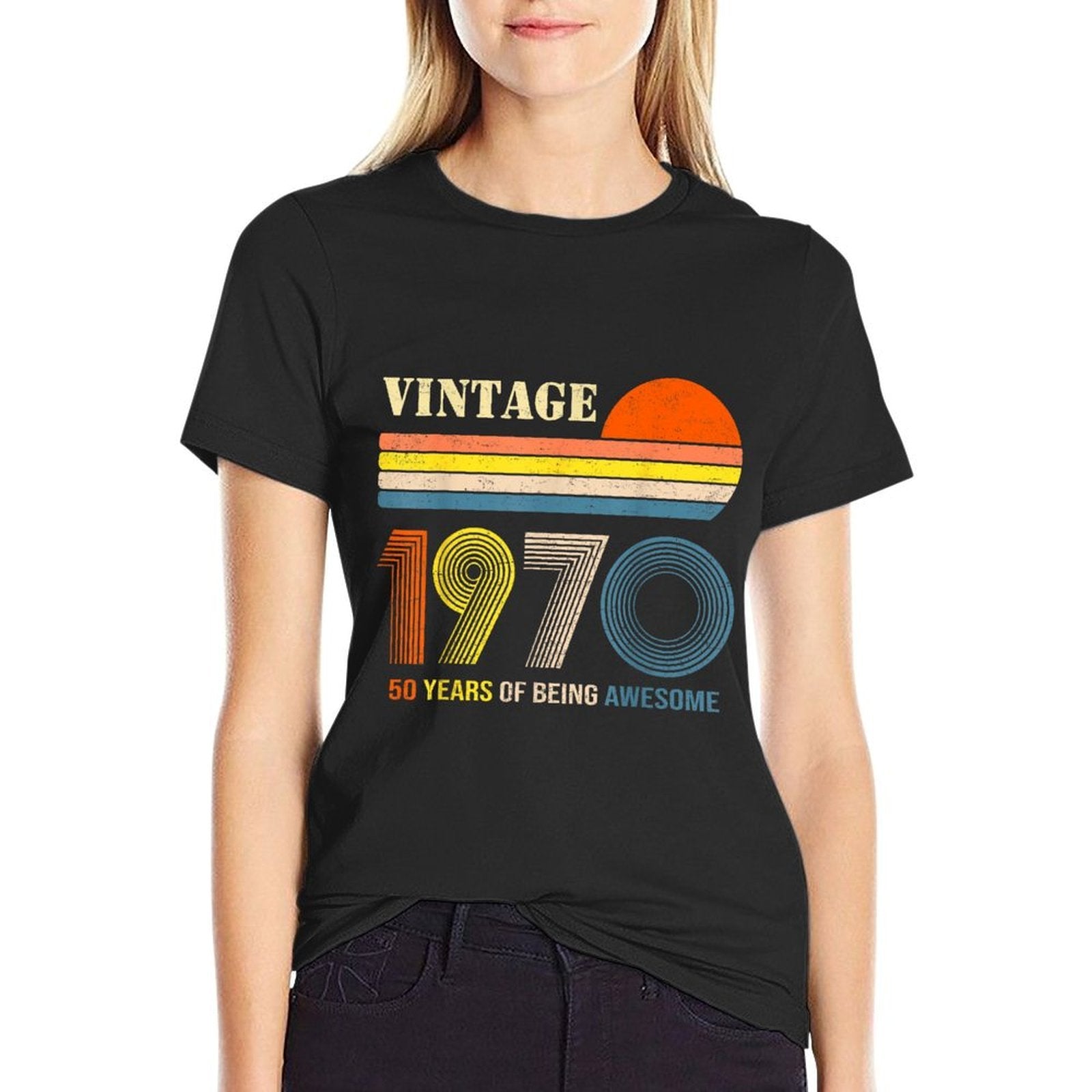 50 Year Old Gifts Vintage 1970 Limited Edition 50th Birthday  Easy-care T-Shirt