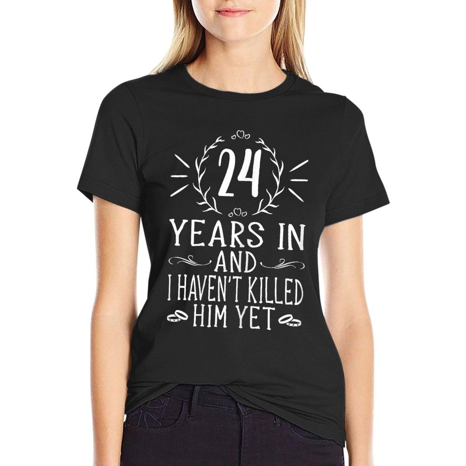 24th Wedding Anniversarys For Her - 24 Years Marriage  Odor-resistant T-Shirt