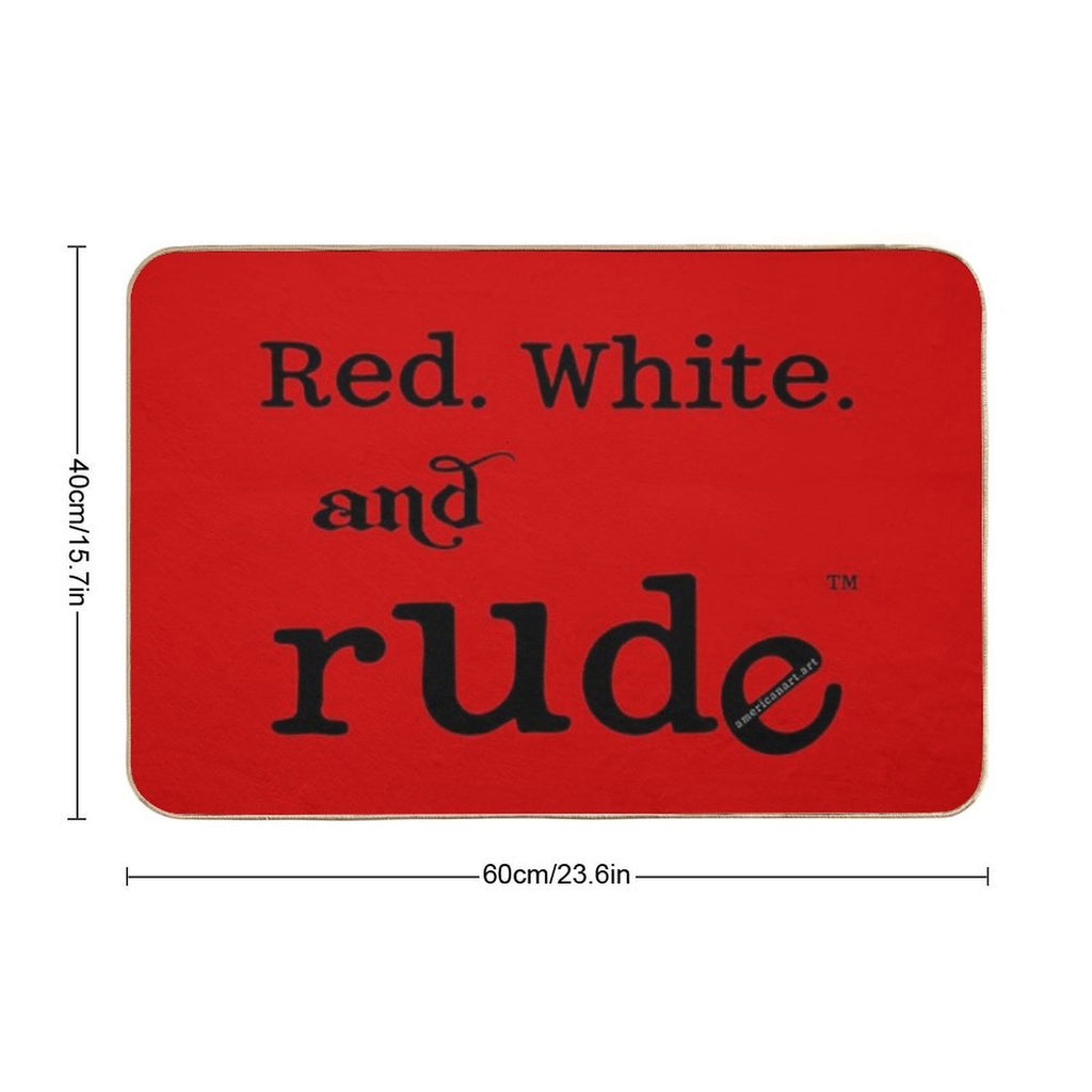 Red. White. And RUde™ (for Bight Products)  Multi-Purpose Bath Mat