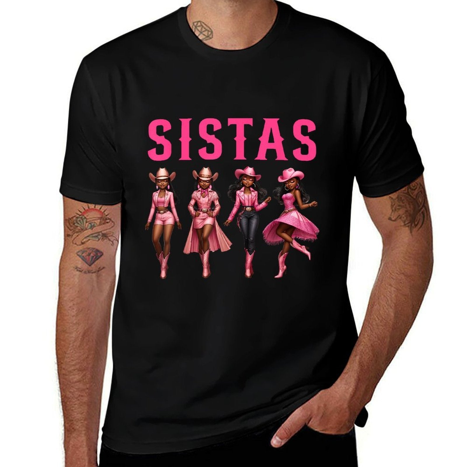 African American Black Cowgirls Western Sistas Black Women  Vintage-inspired T-Shirt