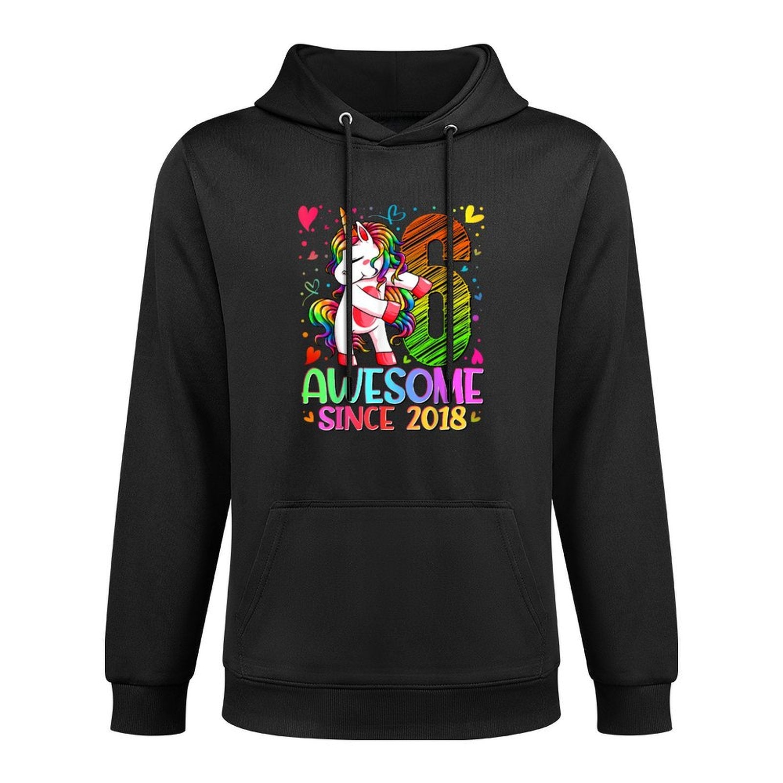 6 Years Old Flossing Unicorn Gifts 6th Birthday Girl Party Versatile Streetwear Hoodie