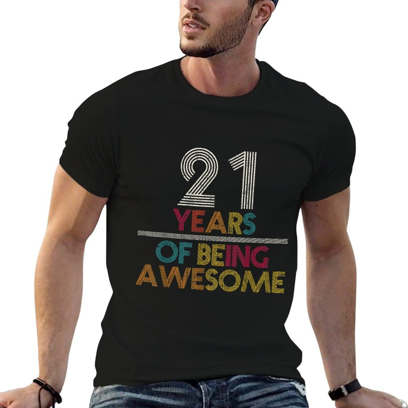 21 Years Of Being Awesome Gift 21 Years Old 21st Birthday  Odor-resistant T-Shirt