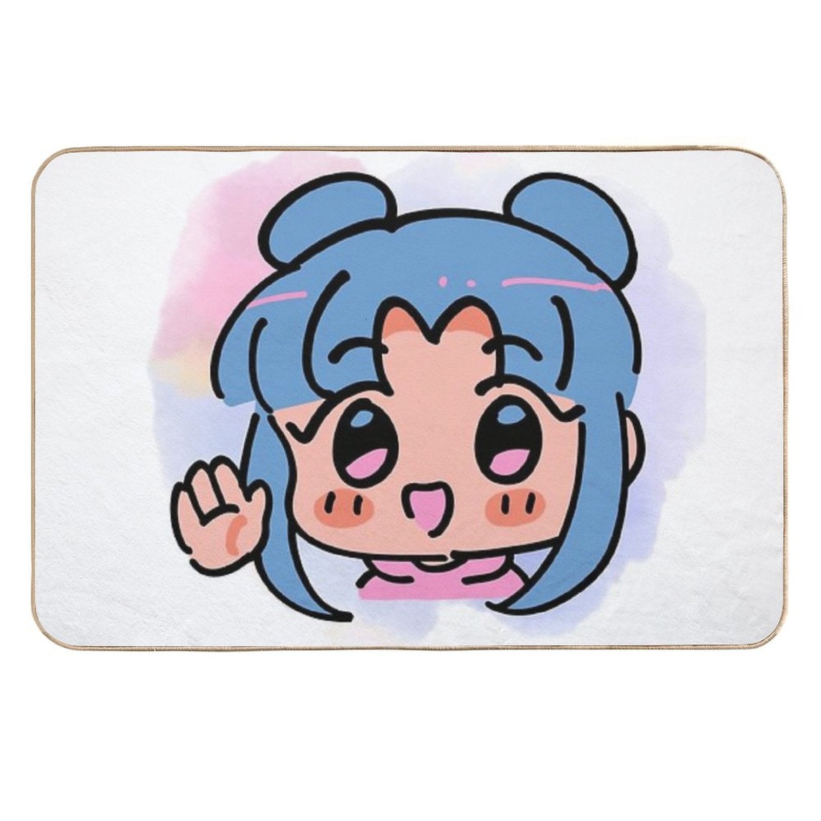 Anime Girl Blue  Rapid-Drying Bath Mat