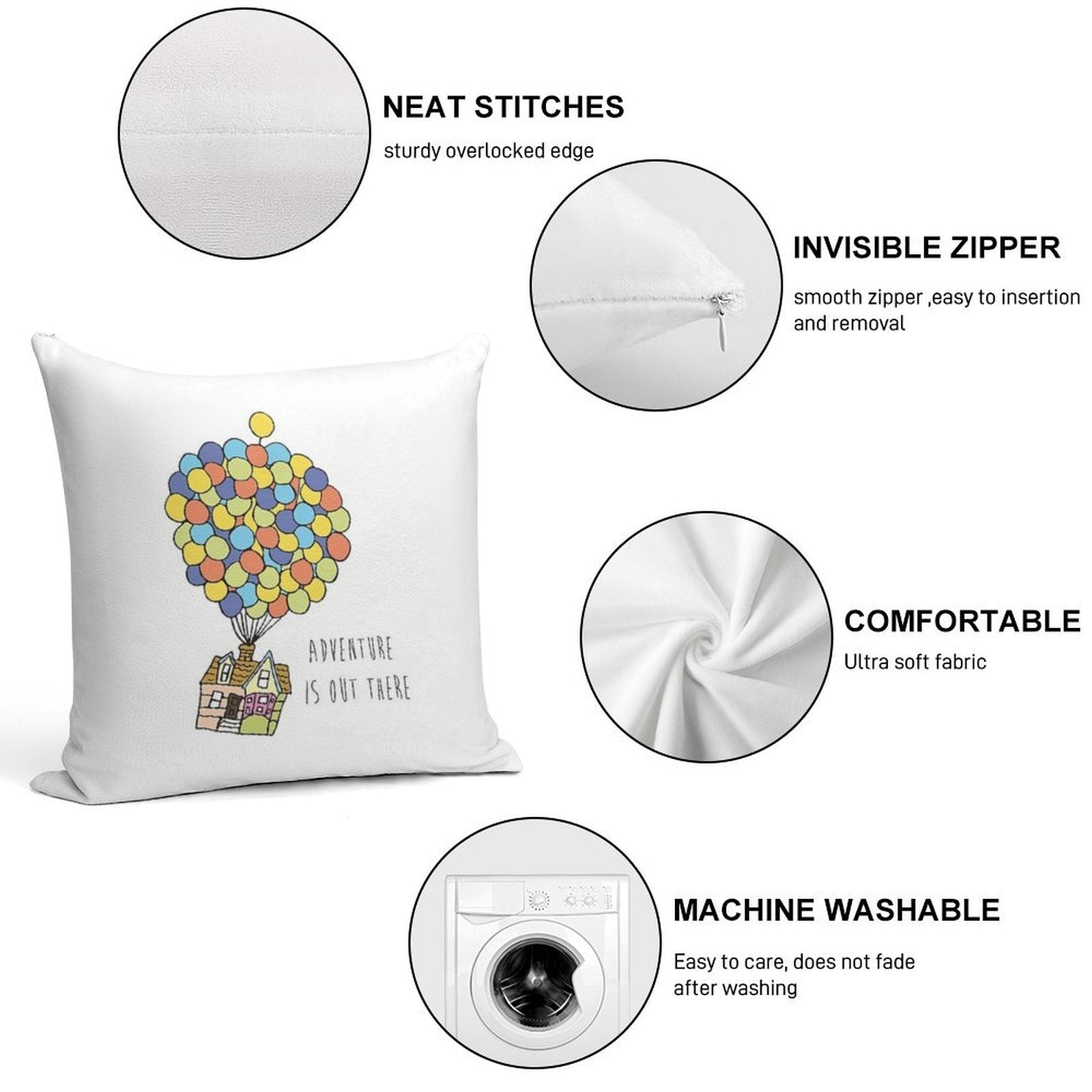 Adventure Is Out There Soft Bedroom Essential Throw Pillow