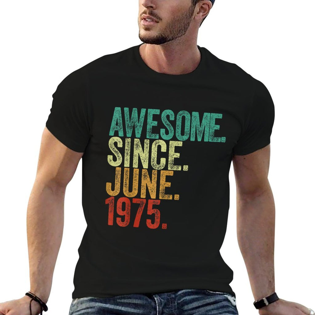 50 Years Old Awesome Since June 1975 50th Birthday  Stretchy T-Shirt
