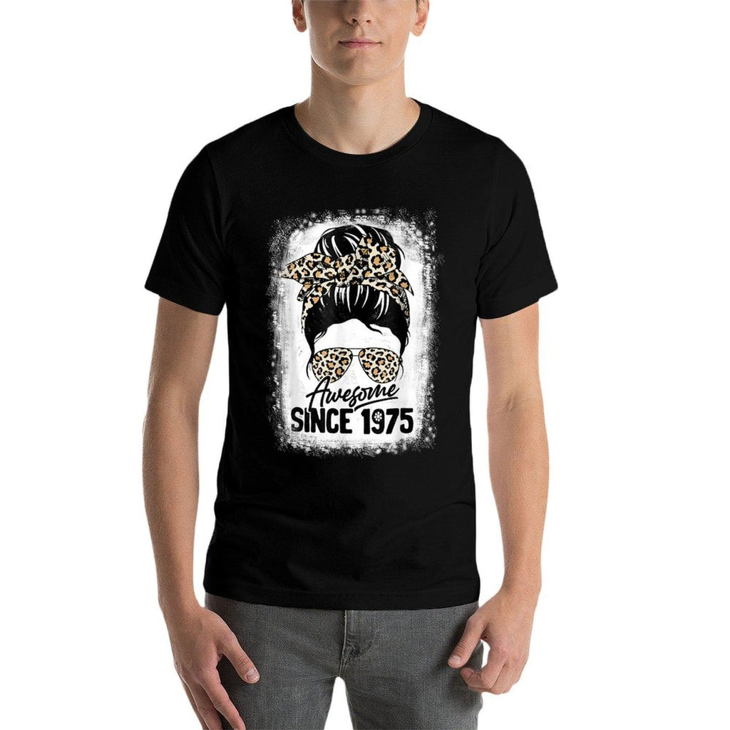 47 Years Old Awesome Since 1975 Leopard 47th Birthday  Polyester Blend T-Shirt