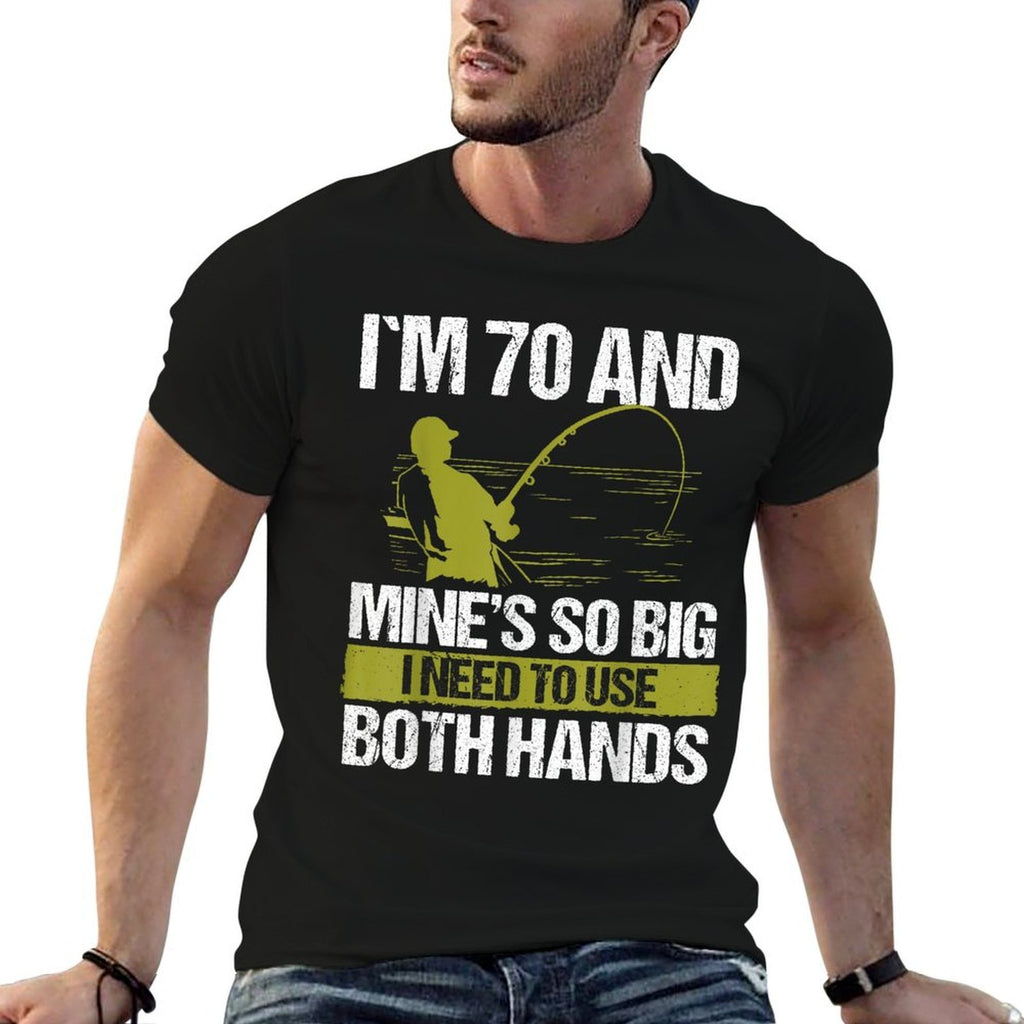70 Year Old Fishing Lure Fisherman Rod Funny 70 Birthday  Tagless Design T-Shirt