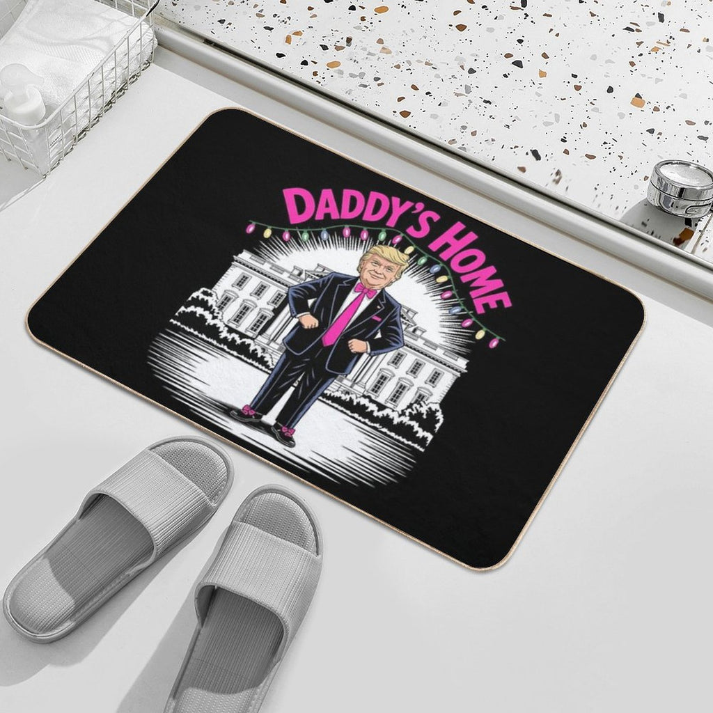 Daddys Home White Trump House Christmas Lights Women Girls  Eco-Friendly Bath Mat